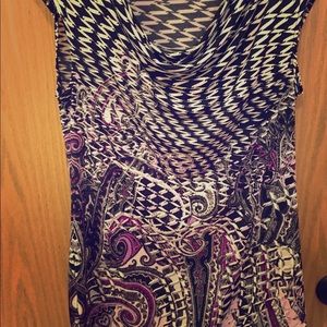 Cowl boat neck tunic